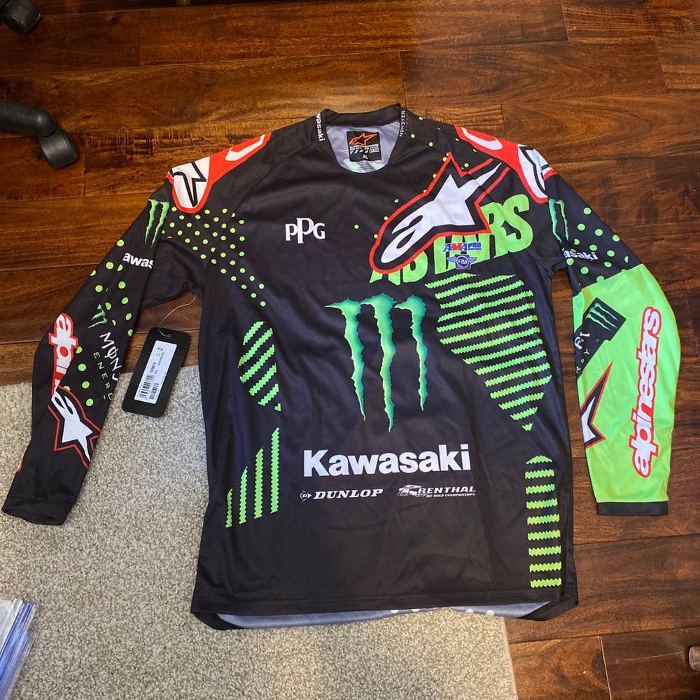 New Eli Tomac Alpinestars Jersey Motocross Supercross Monster Kawasaki XL